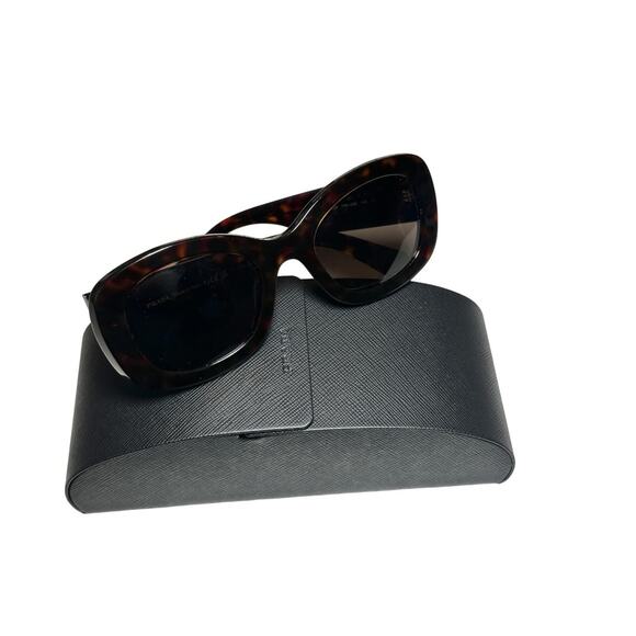PRADA Sunglasses SPR A13 17N-06B Polished Dark Brown Tortoise w/ Box & Case main image 6